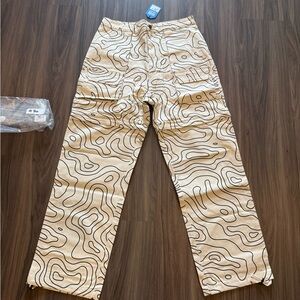 Market Mountaineering Topo Moraine Pants Ecru Size 32 Cargo Convertible BNWT